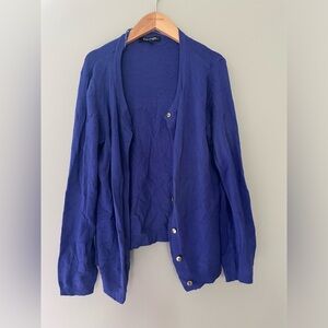 George // Royal Blue & Gold Button Cardigan